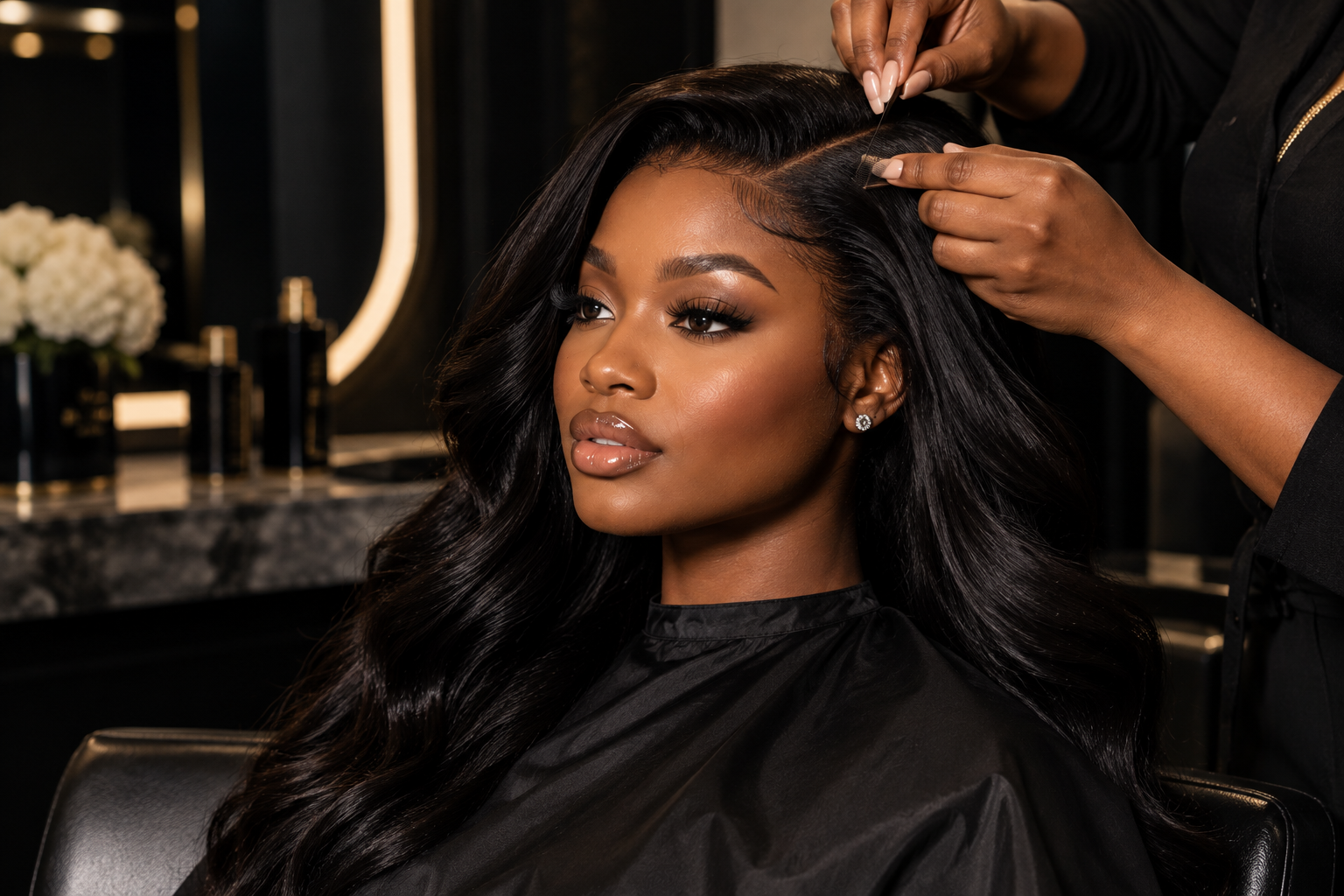 Frontal and closure installation